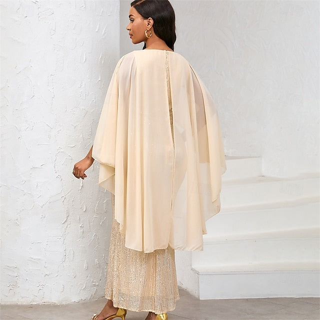 Crew of Length Dress Bride the Neck Floor Elegant Mother