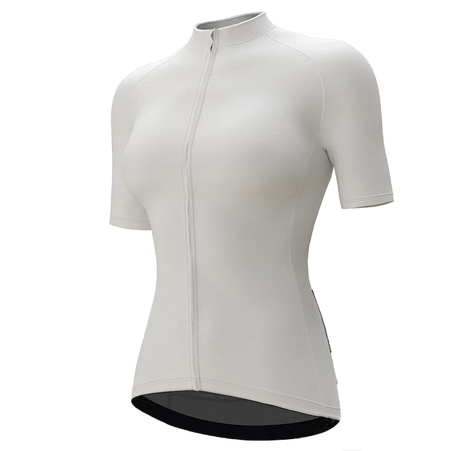 Women's Cycling Jersey Solid Color Short Sleeve Bike Jersey