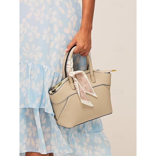 Leather Office Handbag Holiday PU Daily Bucket Bag Women's