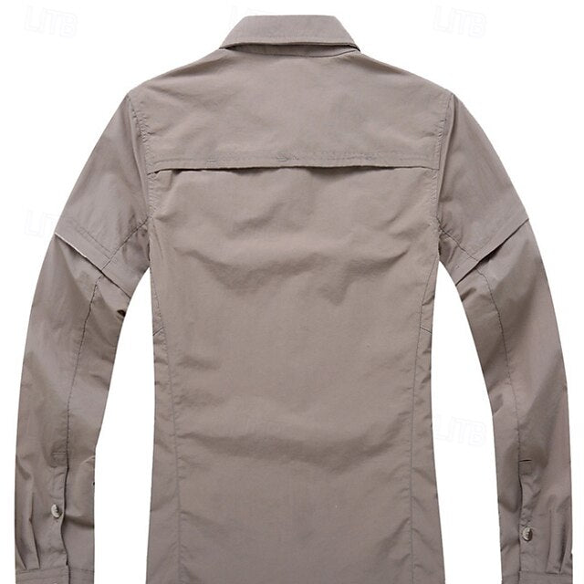 Women's Hiking Shirt Long Sleeve Turndown Top Outdoor