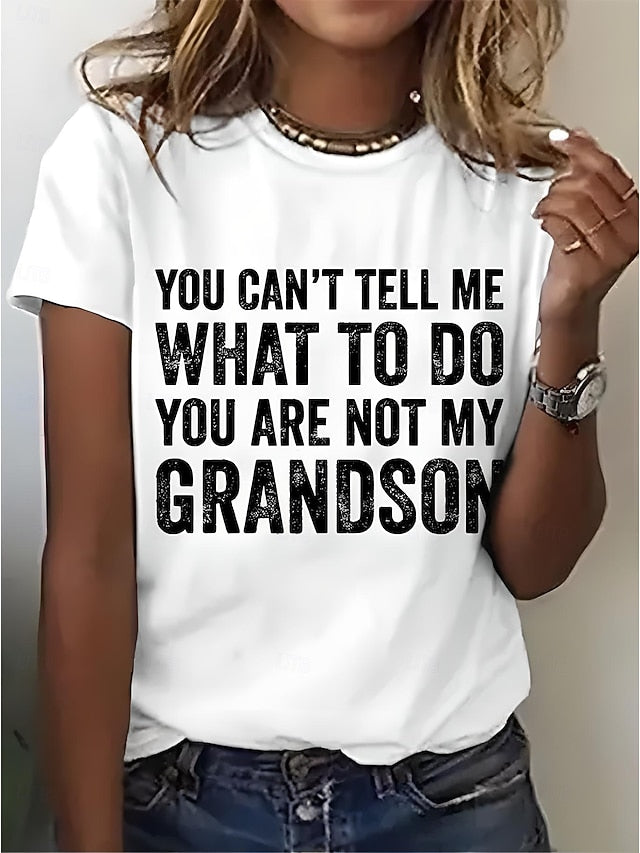 Women's T Shirt Print Graphic Letter Vintage Stylish