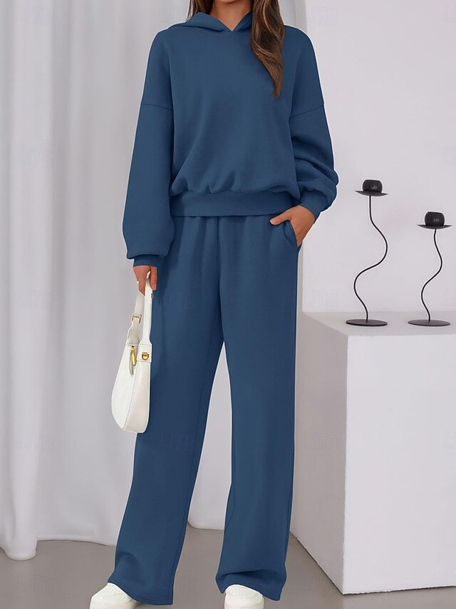 Women's Two Piece Sets Hoodie Tracksuit Long Sleeve Hooded