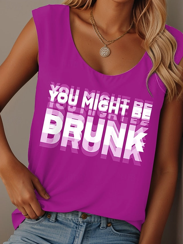Women's Camisole Tank Top Print Graphic Letter Graffiti