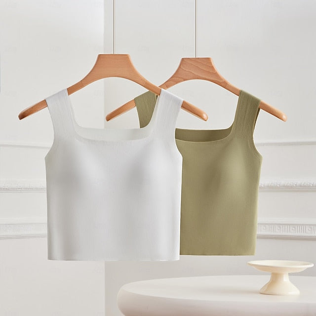 Women's Camisole Tank Top Basic Sleeveless Regular Tops
