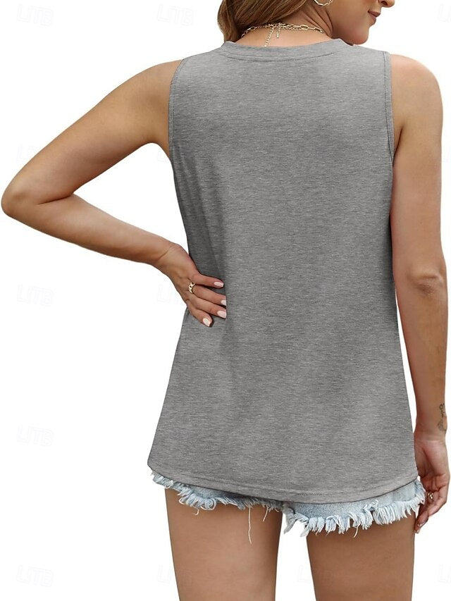 Women's Camisole Tank Top Solid Color Daily Casual