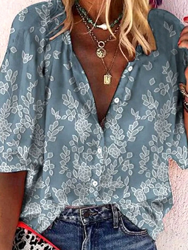 Women's Summer Tops Floral Graphic 3D Bohemia Vintage Daily