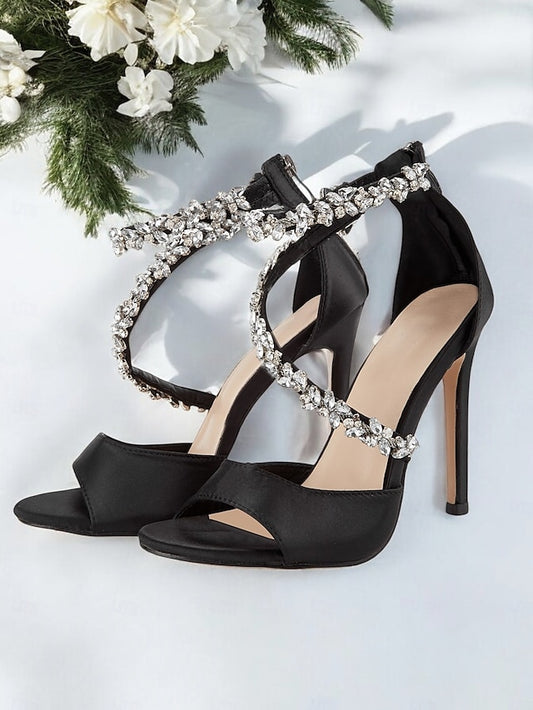 Heels Elegant – Women's Rhinestone-Embellished Stiletto