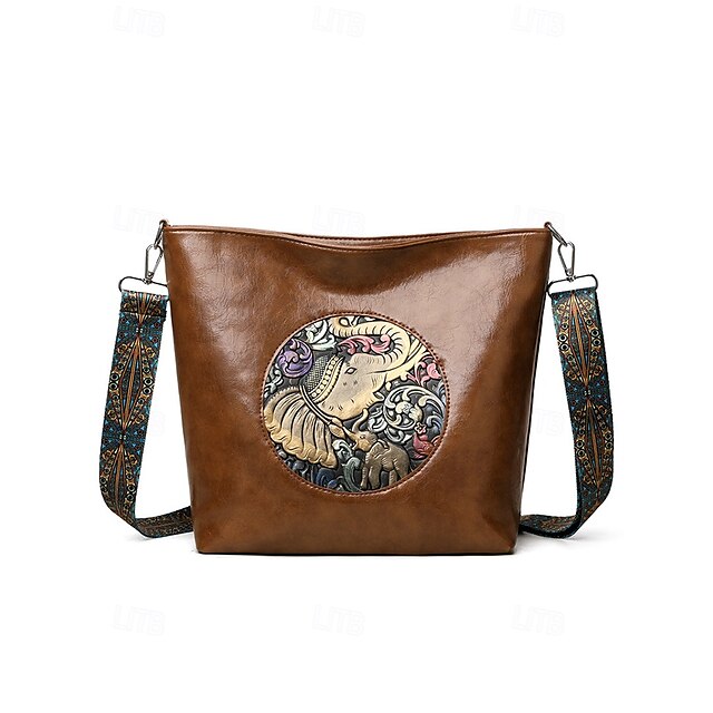 Bag – Vintage Embossed Boho Elephant Shoulder Women's