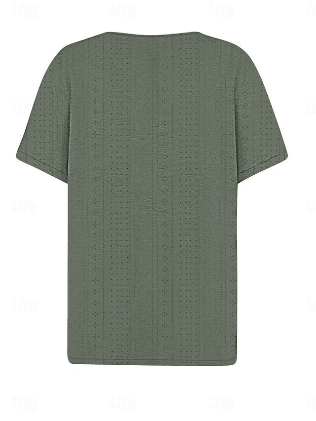 Women's T Shirt Solid Color Plain Stylish Modern Casual