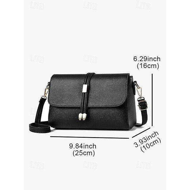 Bags in Leather Crossbody Burgundy Black and Faux Women's