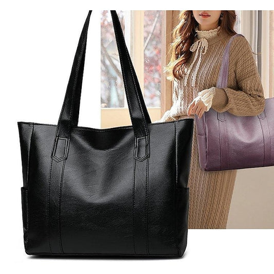 Bag Women's Tote Black – Stylish Leather Faux Large