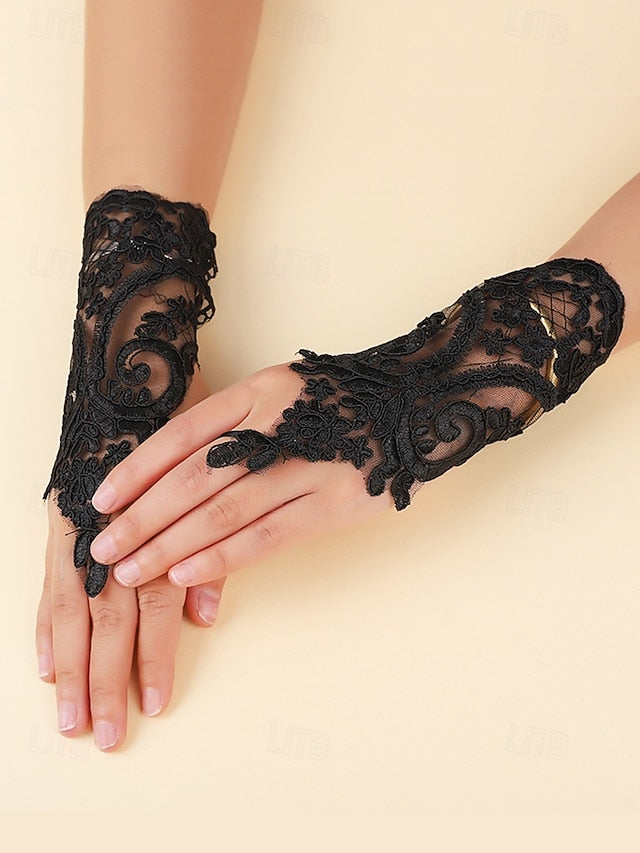 White Gloves Bridal Wedding Elegant Vintage Fingerless – Lace