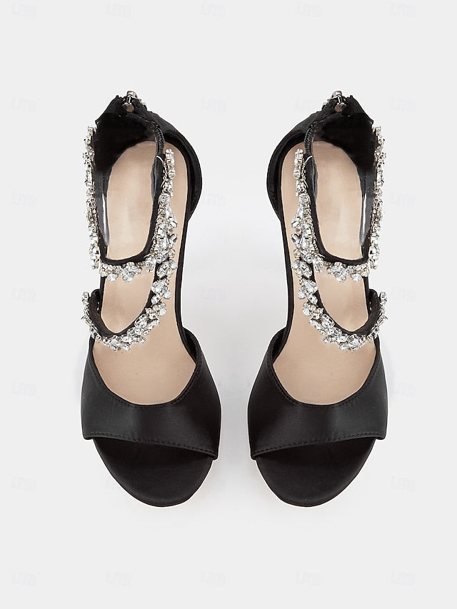 Stiletto Women's Heels Rhinestone-Embellished – Elegant