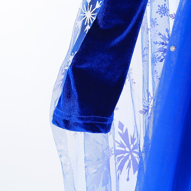 Princess Frozen Dress Flower Fairytale Party Theme Girl Elsa