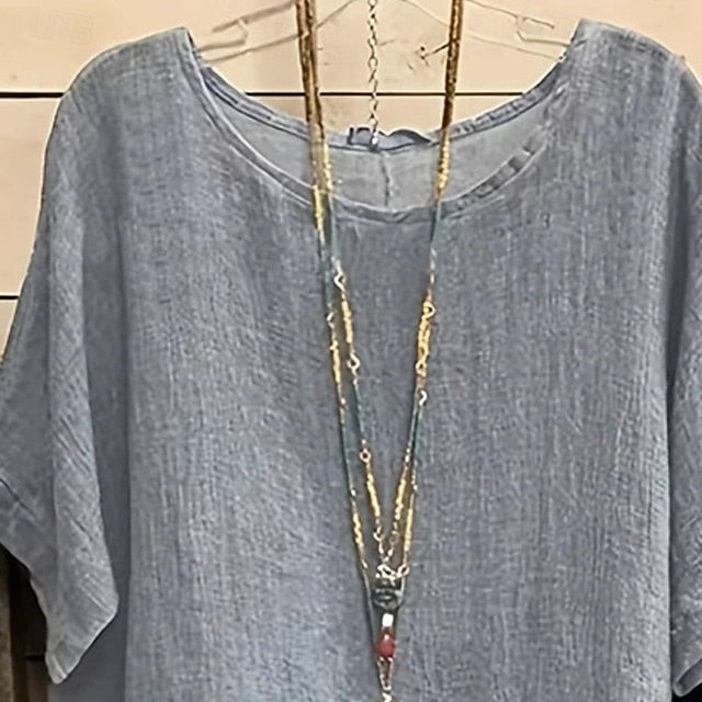 Women's T Shirt Tee Top Plain Fashion Modern Short Sleeve