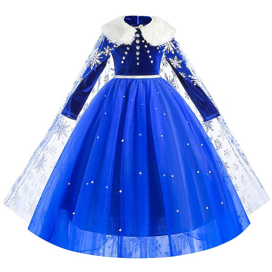 Princess Frozen Dress Flower Fairytale Party Theme Girl Elsa