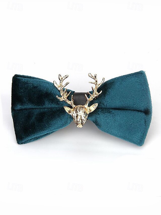 Deer Gold Tie Pin Men's with Velvet Head Bow