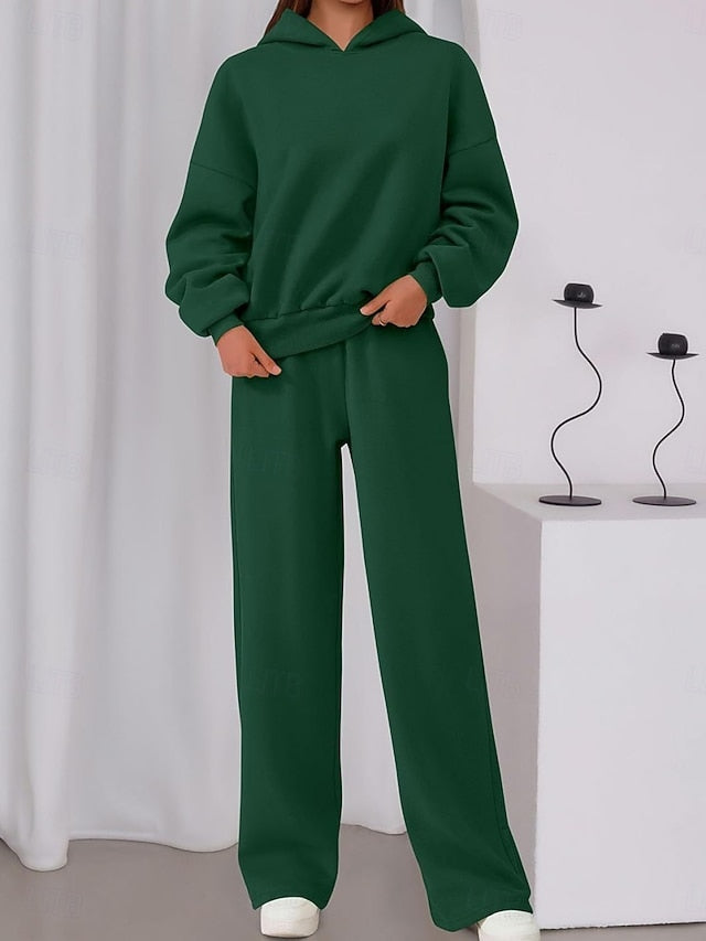 Women's Two Piece Sets Hoodie Tracksuit Long Sleeve Hooded