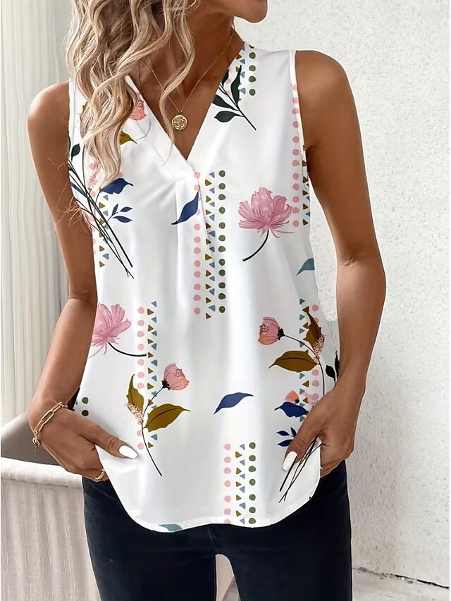 Women's Tank Top Floral Graphic Plants Elegant Vintage