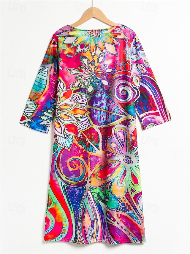 Women's Mini Dress T Shirt Dress Shift Dress Summer Dress