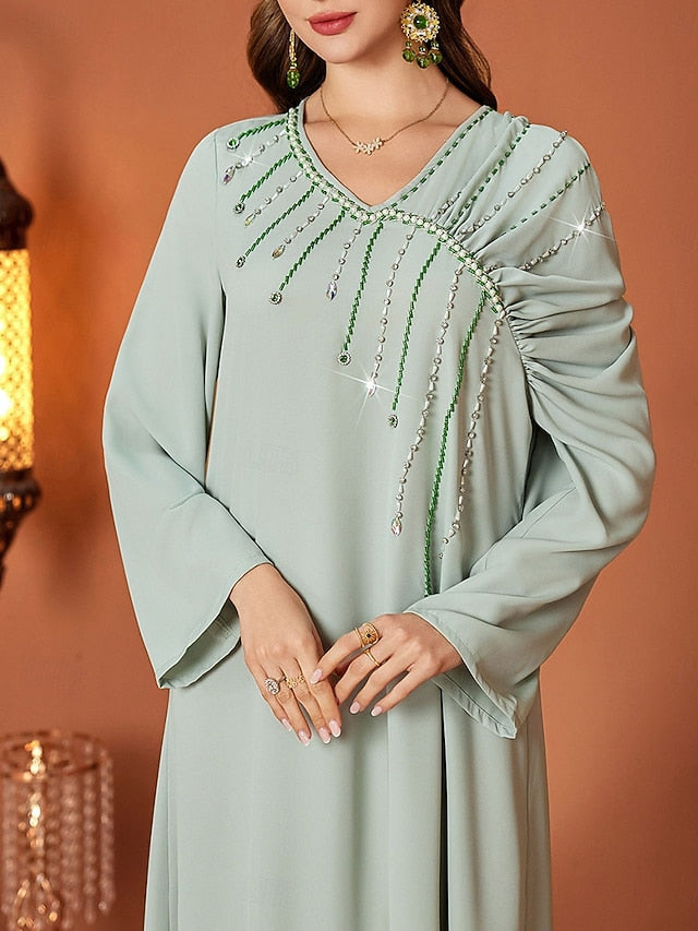 of Dress Neck A-Line the Bride Length Elegant V Mother Floor