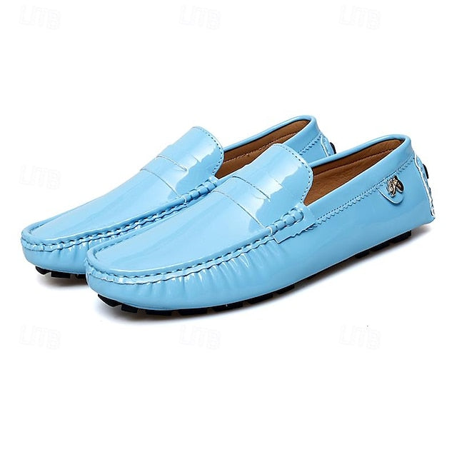 Slip-Ons Loafers Men's Driving Leather Penny PU