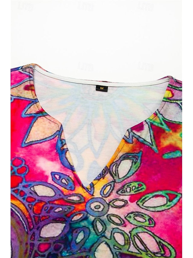 Women's Mini Dress T Shirt Dress Shift Dress Summer Dress