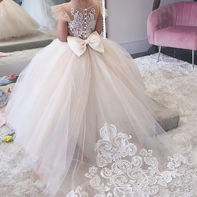 Flower Party Dress Girls' First Girl Communion