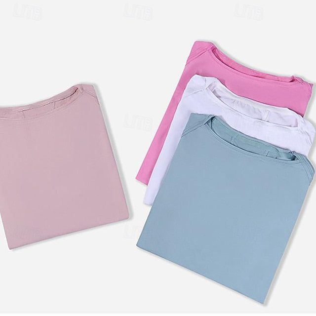 Women's Yoga Top Crew Neck Quick Dry Lightweight Breathable
