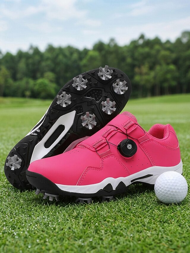 Women's Rose Pink Sporty Golf Shoes – Cushioned Low-Top
