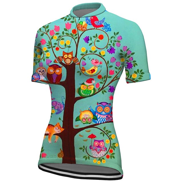Women's Cycling Jersey Graphic Plants Short Sleeve Bike