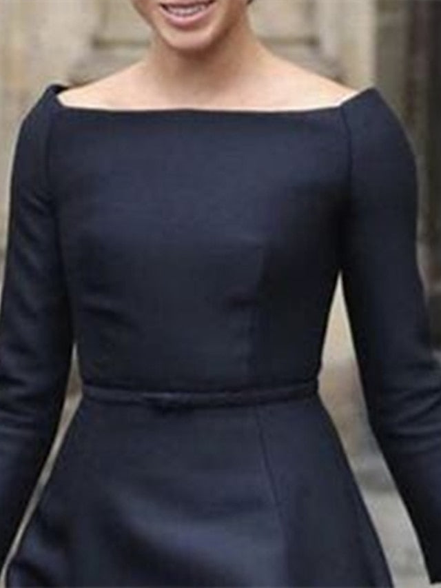 Jewel Simple Mother of Tea Dress the Bride A-Line Elegant Neck