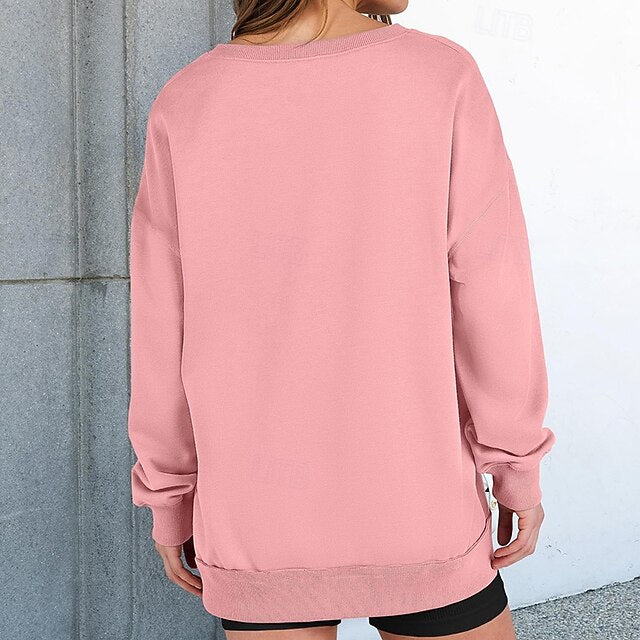 Women's Pullover Sweatshirt Casual Tops Long Sleeve Top