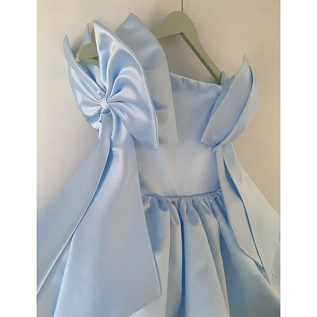 Dress Solid Party Girls' Flower Girl Kids Color