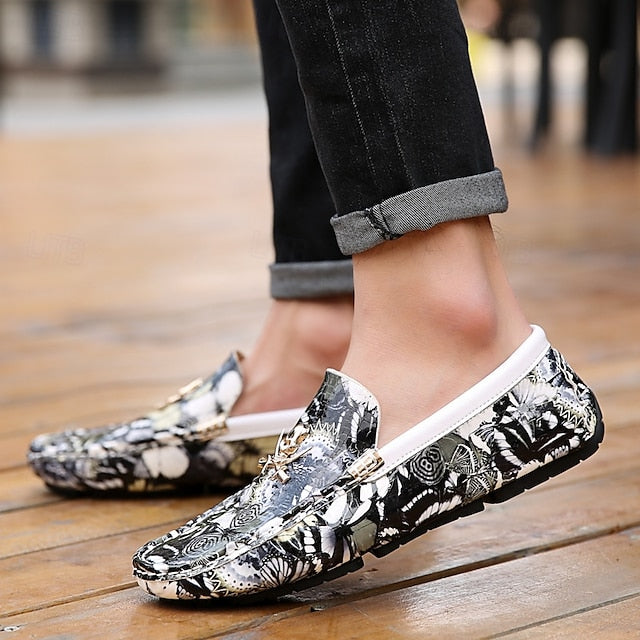 Loafers Boots PU Winter Slip-Ons lined Fleece Men's