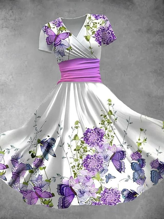 Women's Midi Dress Summer Dress Fit And Flare Dress Party