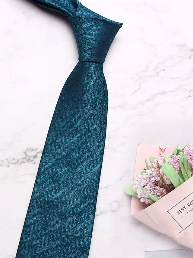 – Christmas Polyester Men's Stylish Herringbone Tie