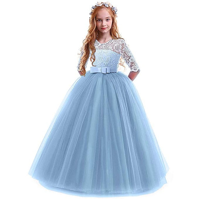 Prom Girl 3-13 Princess Years Flower Dress Lace Kids