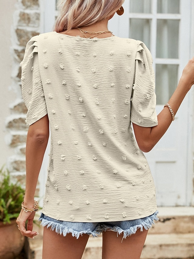 Women's T Shirt Plain Fashion Modern Casual Short Sleeve