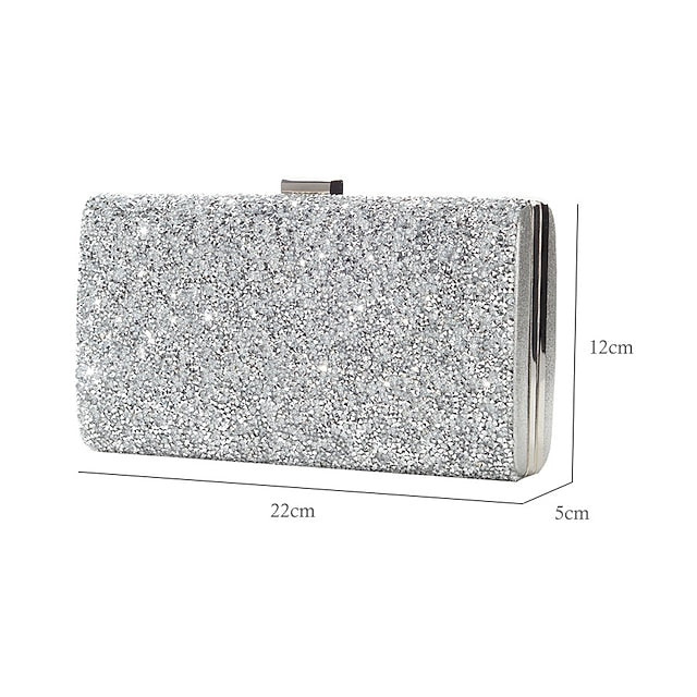 Glitter Women's Clutch Silver