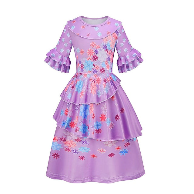 Dress Fairytale Encanto Girl Madrigal Flower Isabela Princess