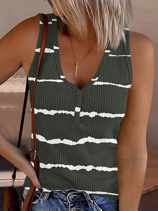 Women's Camisole Tank Top Print Graphic Striped Vintage