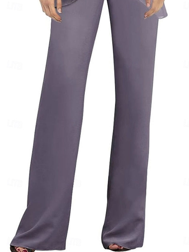 Dress Bride Wedding Mother of Guest the Simple Pantsuit Elegant