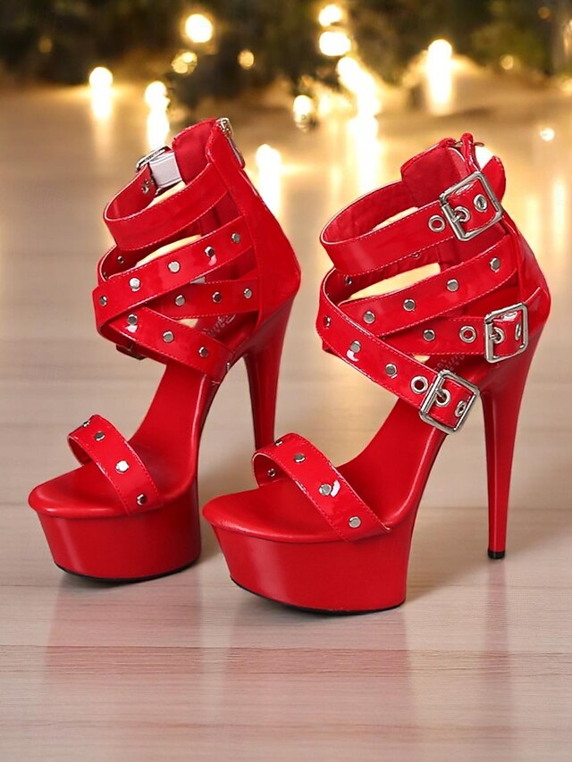 with High White Women's Straps Platform Buckled and Heels