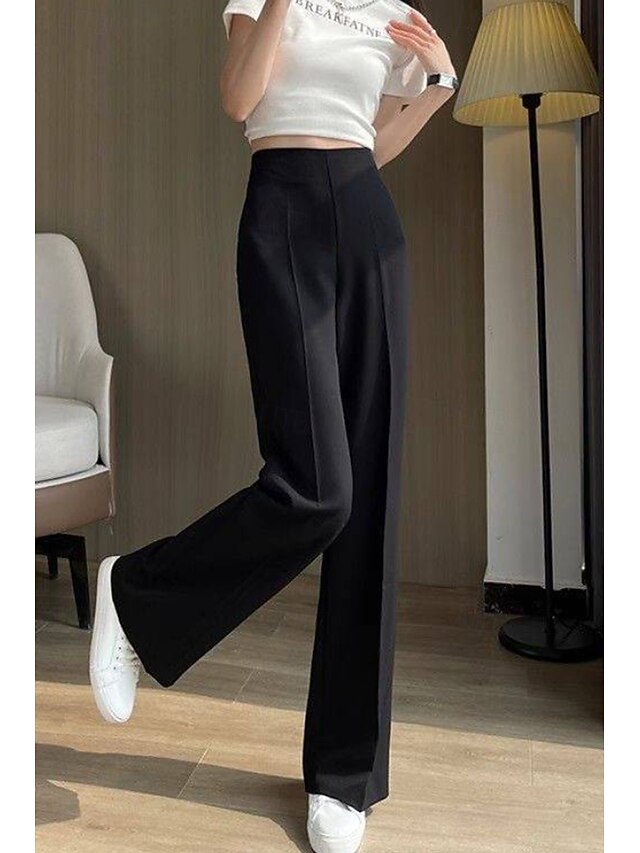 Women's Dress Pants Streetwear Casual Full Length Natural