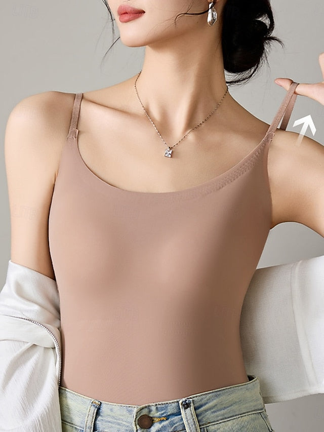 Women's Camisole Tank Top Solid Color Daily Sleeveless U