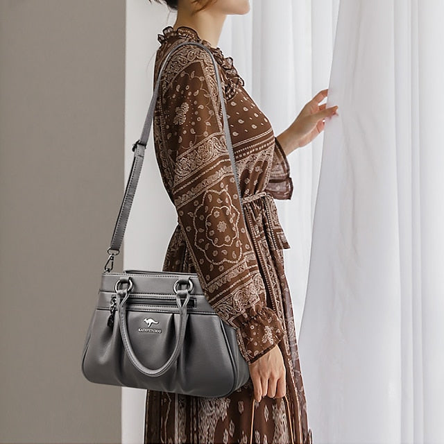 Leather PU Boston Women's Handbag Daily Holiday Zipper Bag