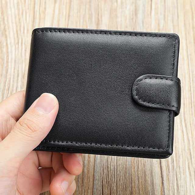 wallet card leather purse multi top cowhide layer Genuine coin