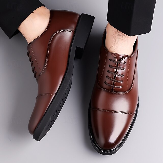 Shoes Design – Brown Classic Cap-Toe Oxford Men's