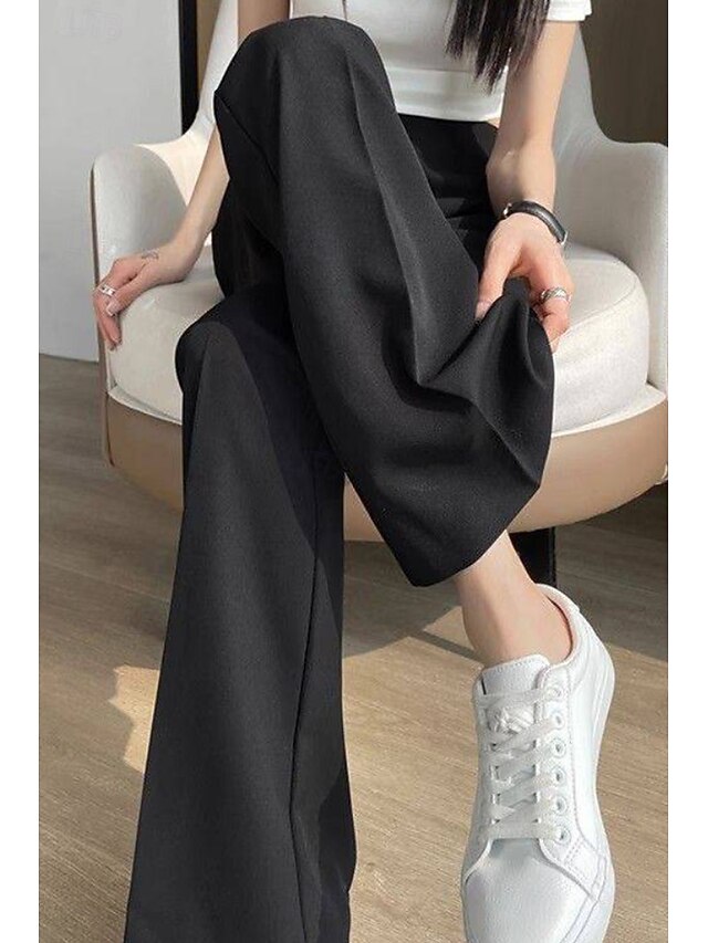 Women's Dress Pants Streetwear Casual Full Length Natural